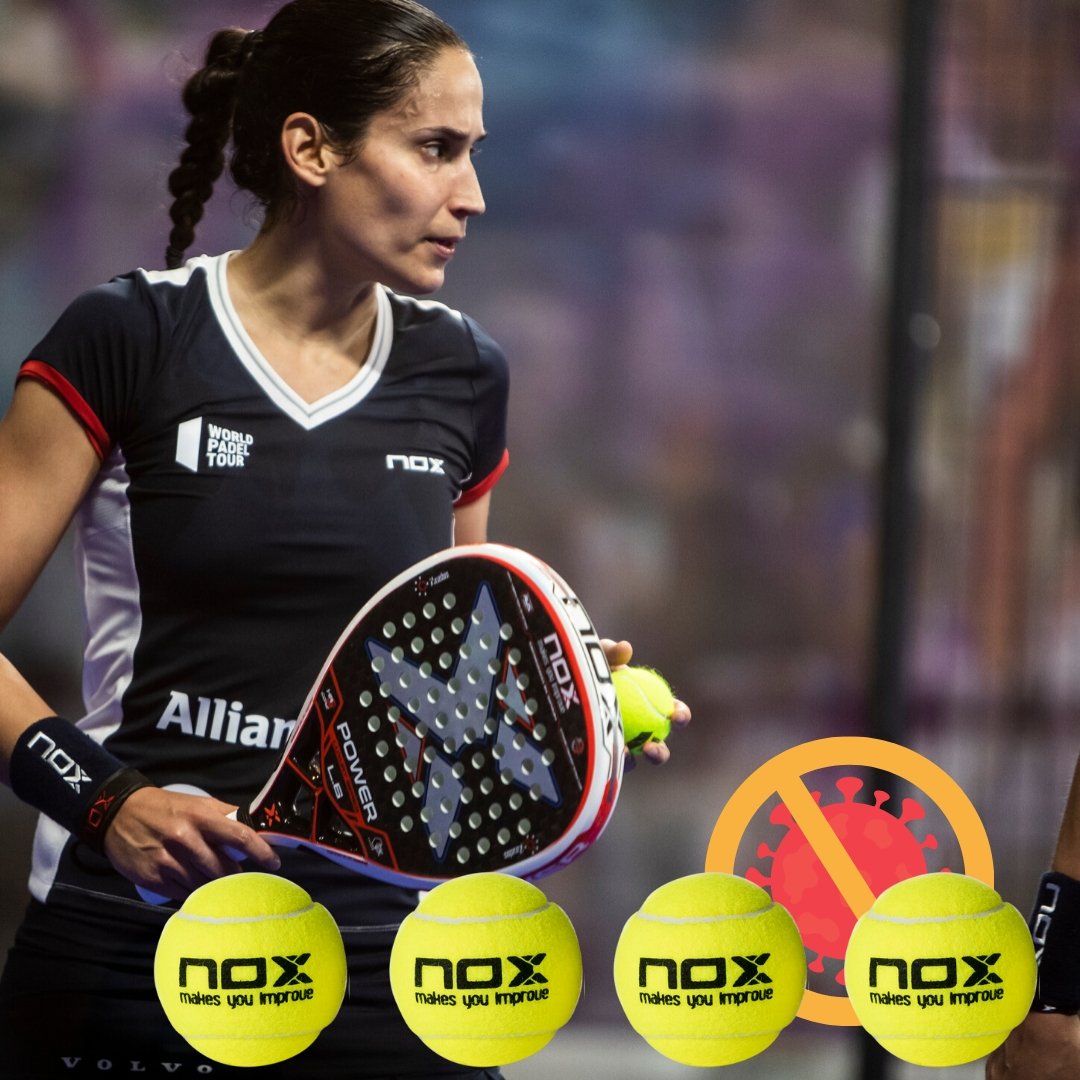 Evita el coronavirus en la vuelta al pádel jugando con 4 bolas - NOX