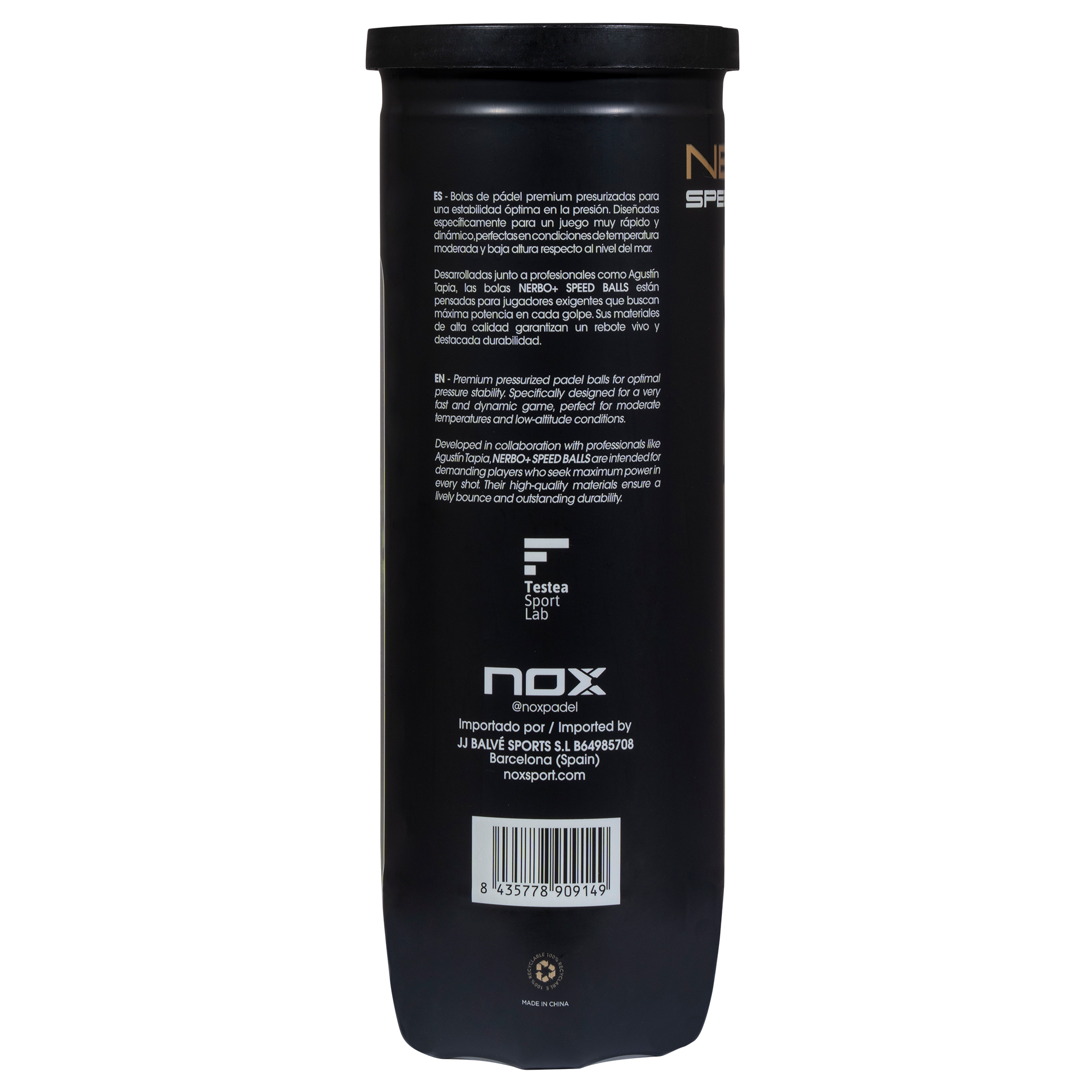 Bote de 3 pelotas de pádel NERBO SPEED