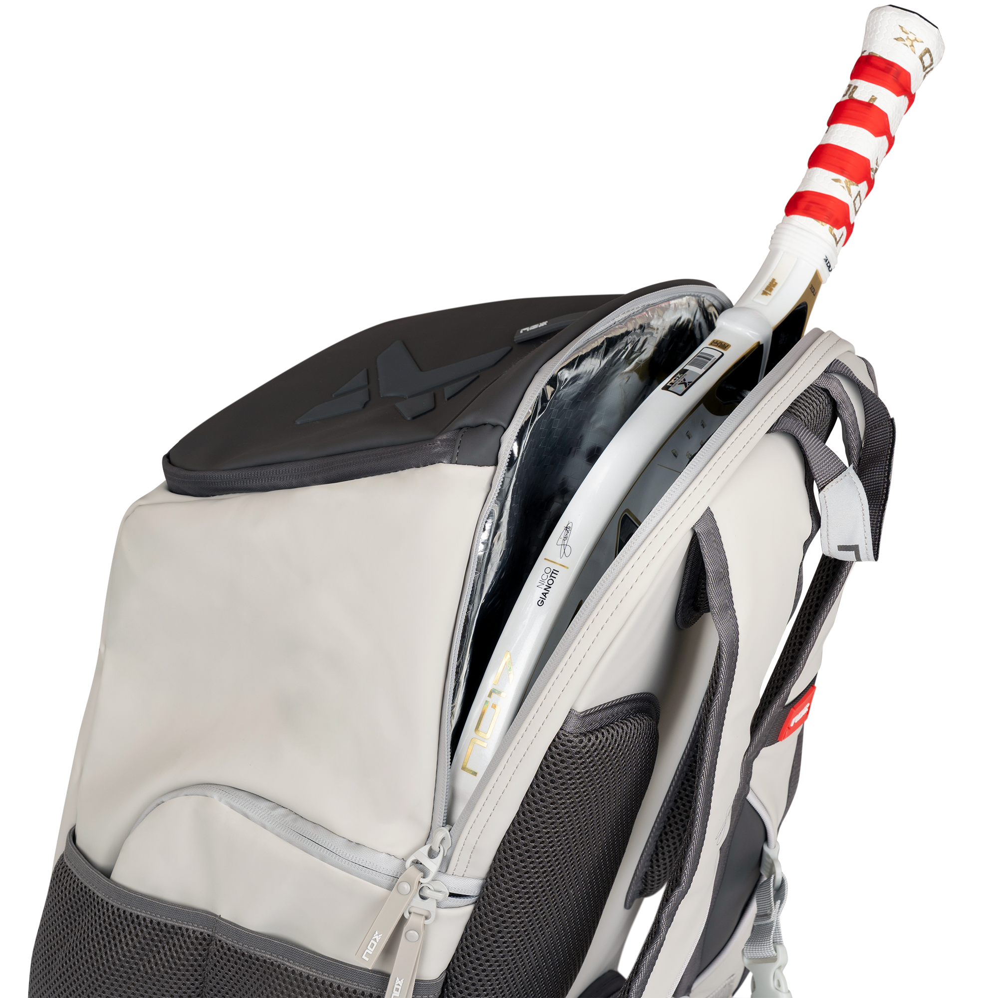 Sac à dos Beach Tennis LUXURY NG17 Blanc/Noir by Nico Gianotti