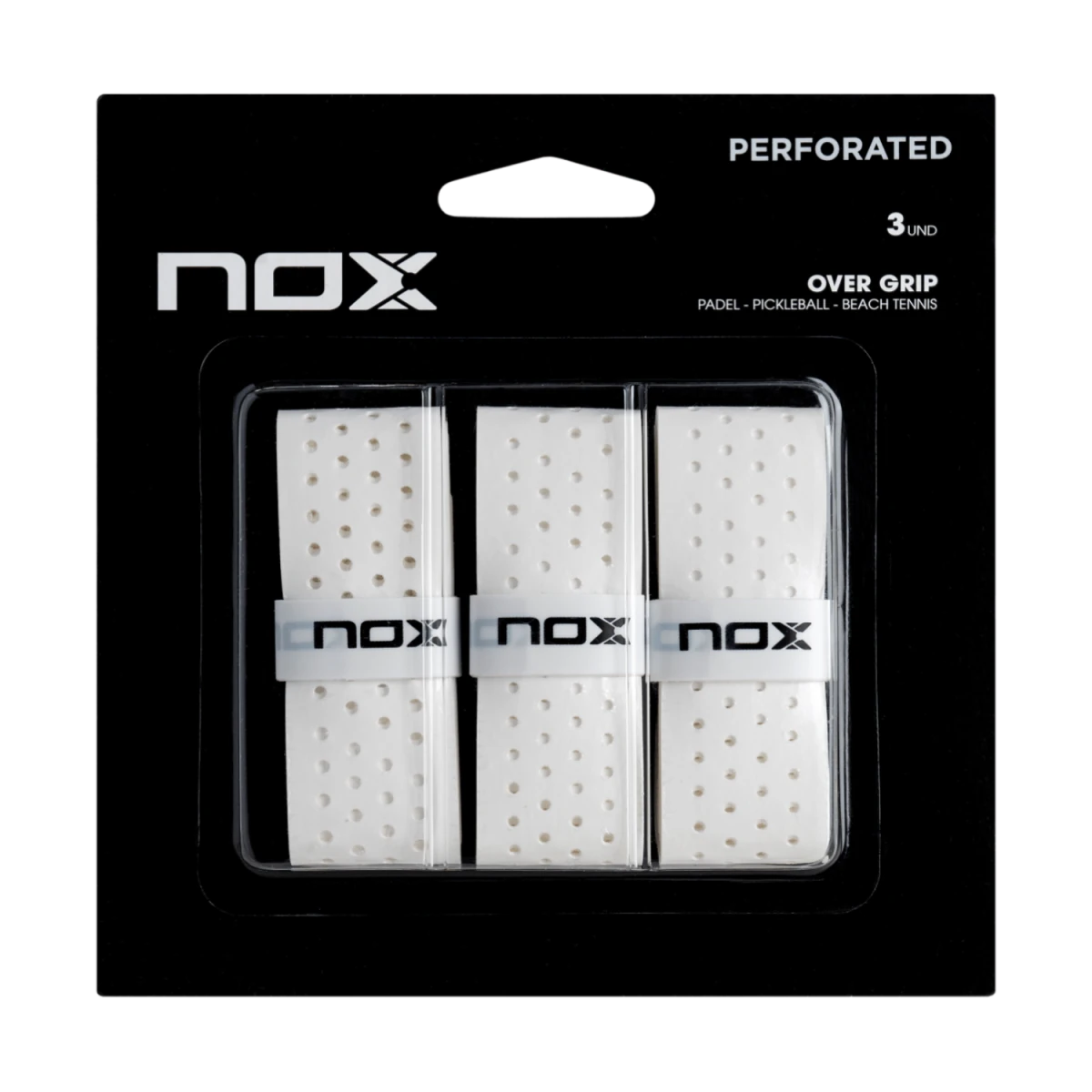 Blíster Overgrip PRO Blanco Perforado (3 uds) - NOXaccesorios pickleballOvergrips