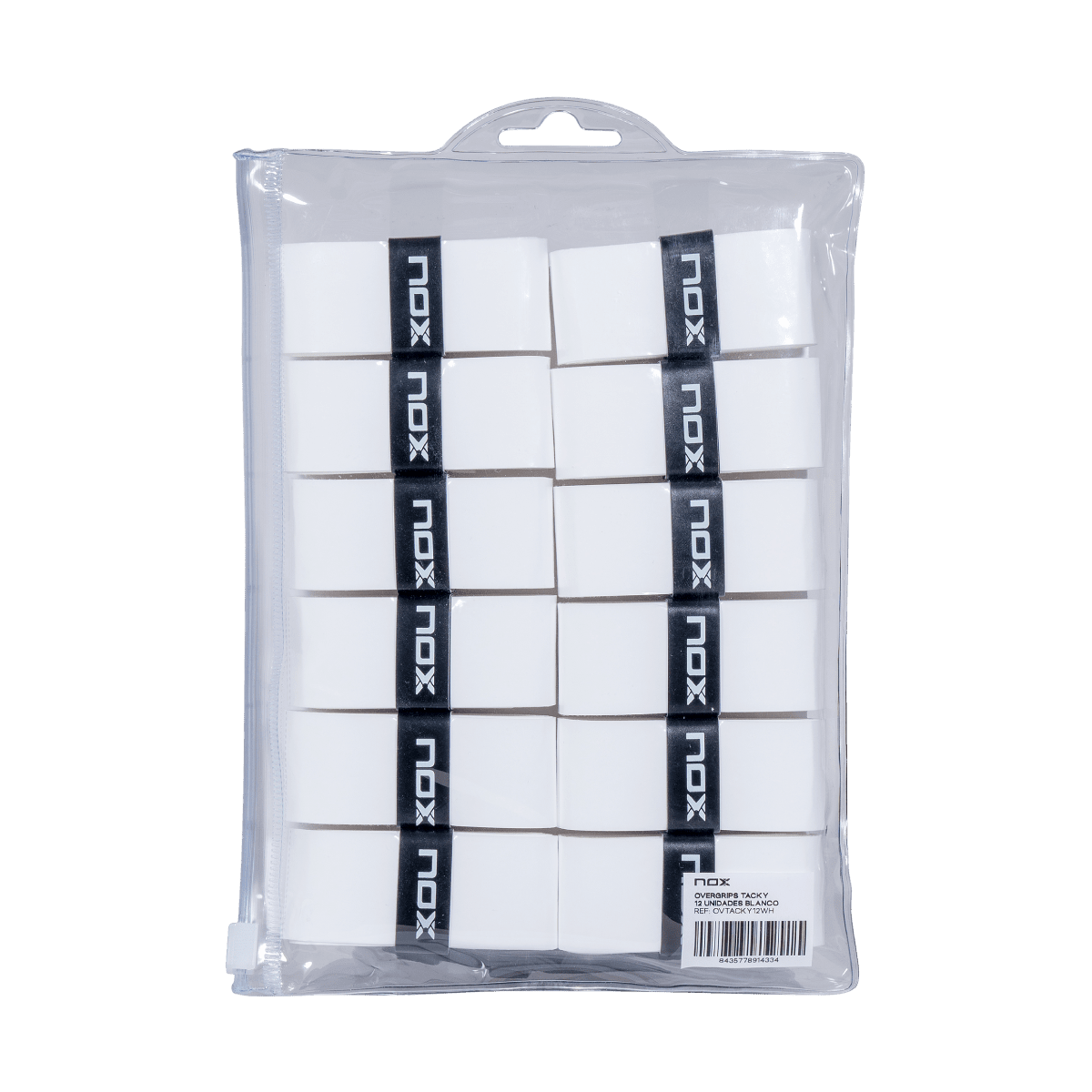 Bolsa 12 Overgrips TACKY Lisos Blanco - NOXOvergrips