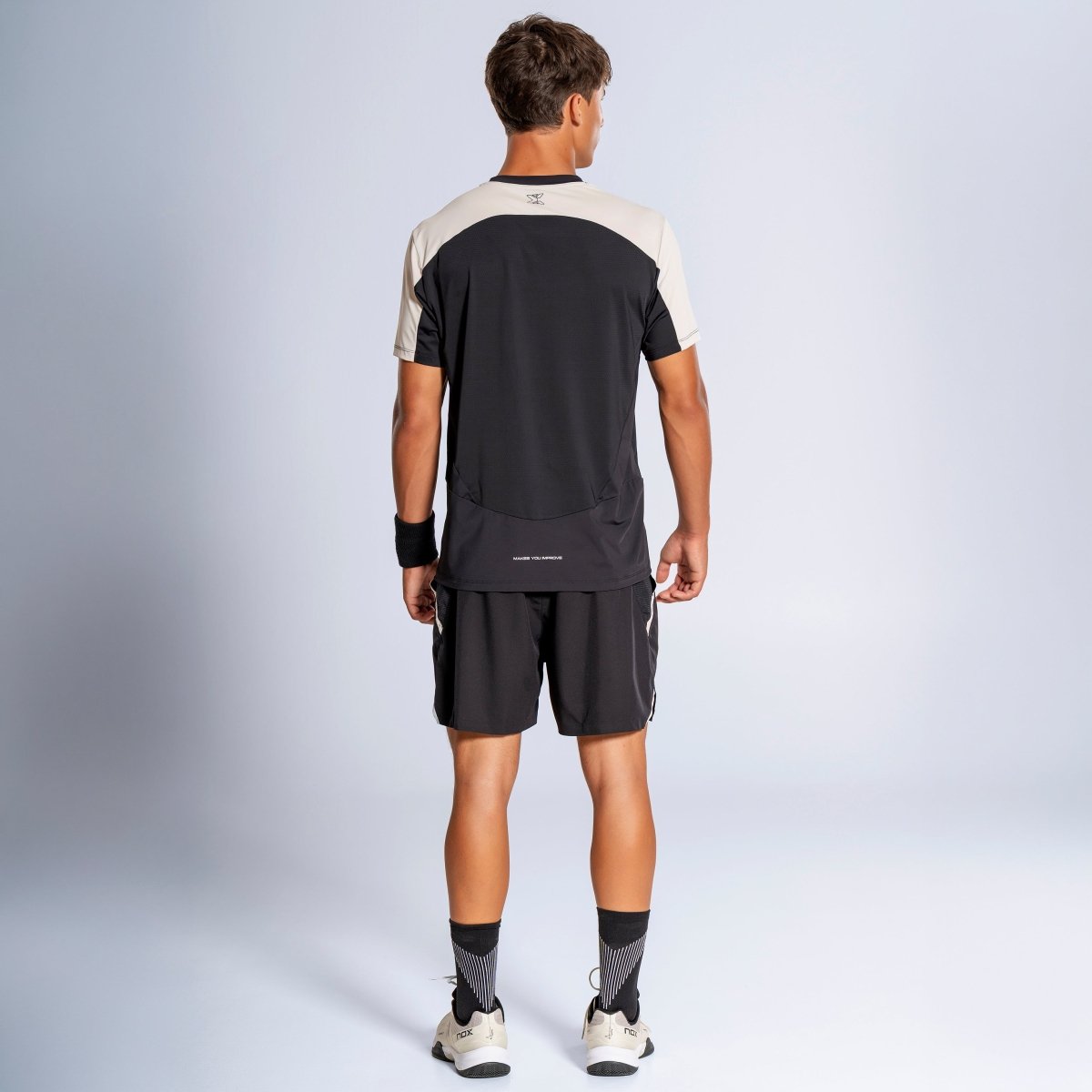 Camiseta Hombre PRO Jet Black/Snowy - NOXCamisetas
