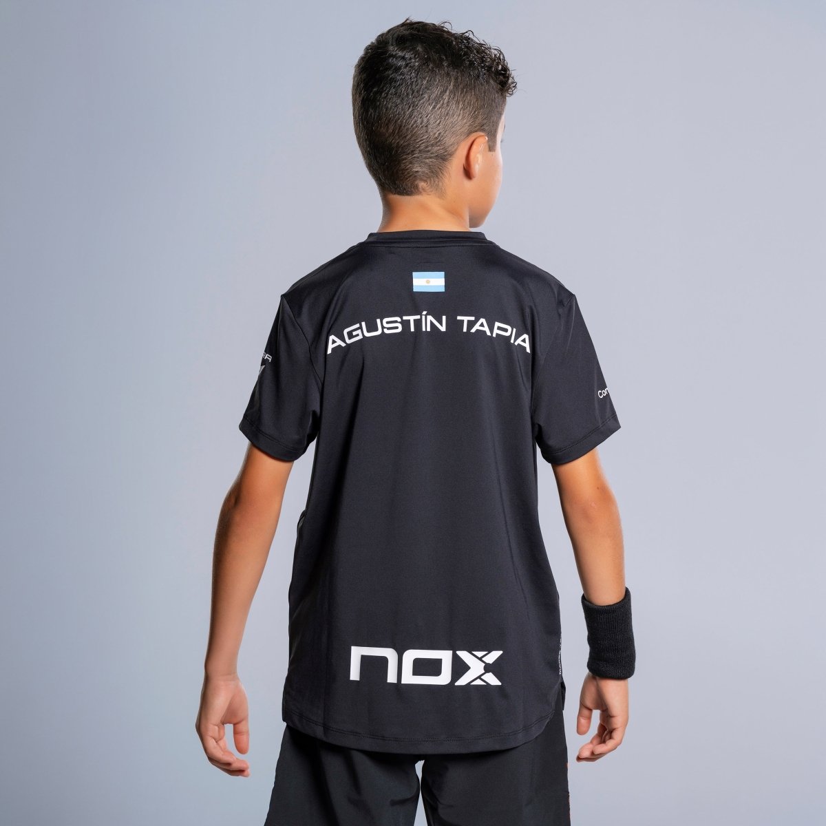 Camiseta Junior Sponsor Agustín Tapia Black - NOXinfantilCamisetas