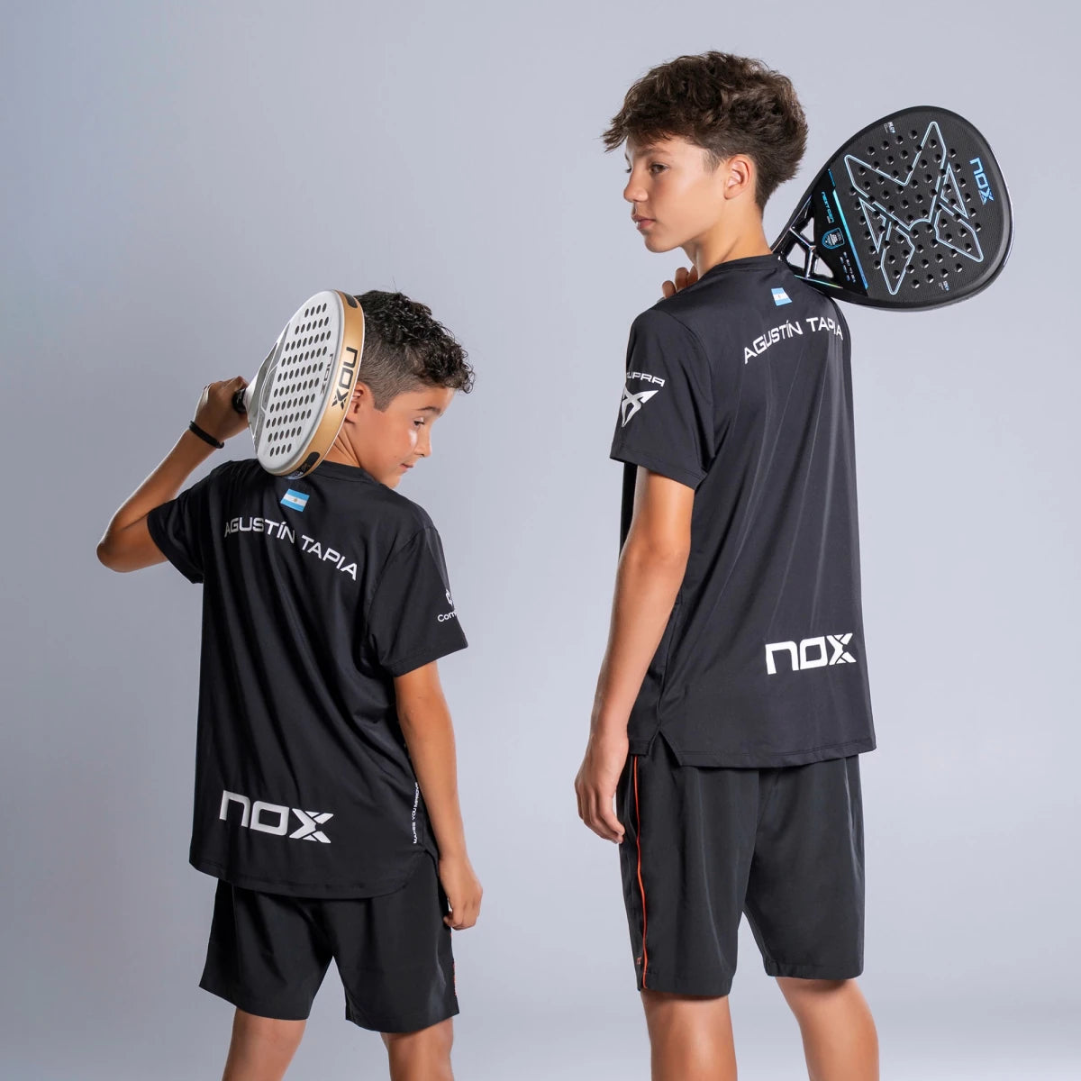 Camiseta Junior Sponsor Agustín Tapia Black - NOXinfantilCamisetas