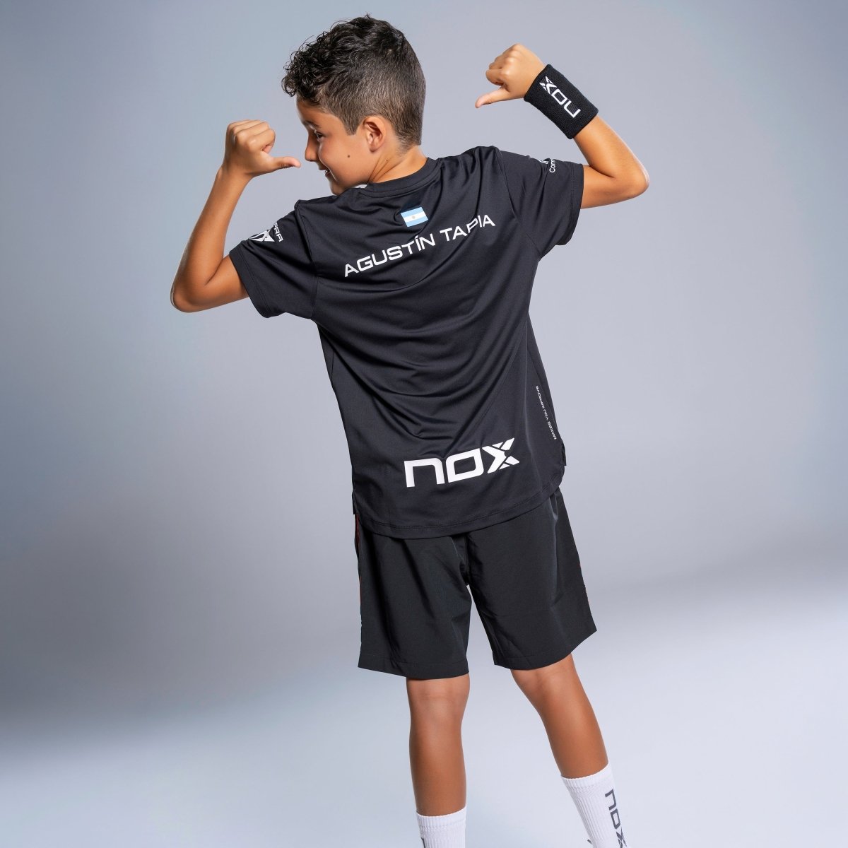Camiseta Junior Sponsor Agustín Tapia Black - NOXinfantilCamisetas
