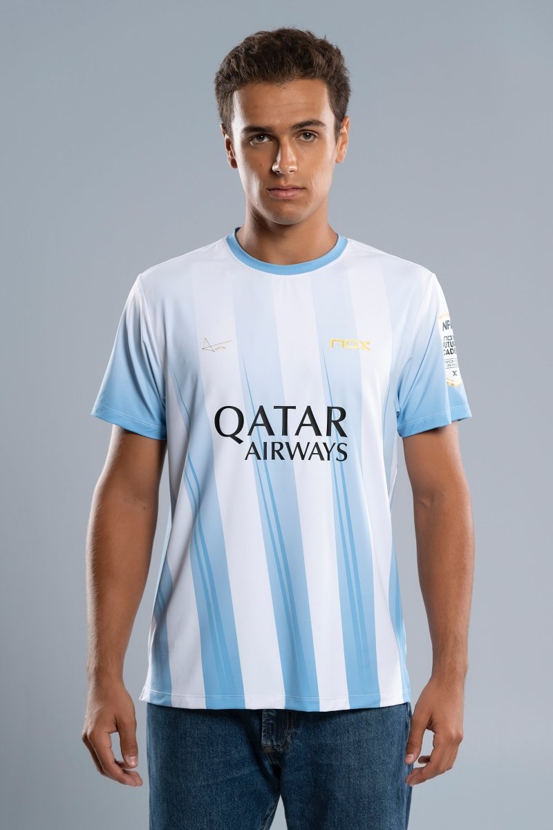 Camiseta Sponsors AT10 Azul Claro de Agustín Tapia - NOXcamisetaCamisetas