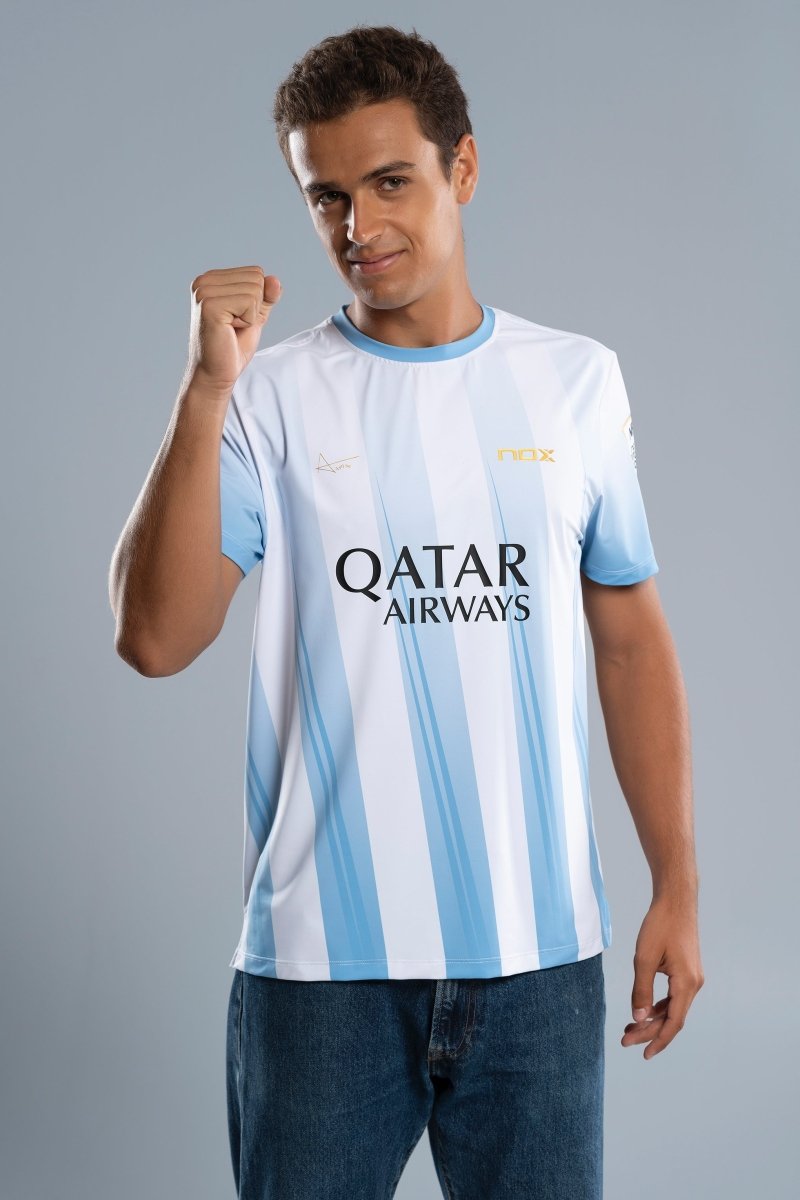 Camiseta Sponsors AT10 Azul Claro de Agustín Tapia - NOXcamisetaCamisetas