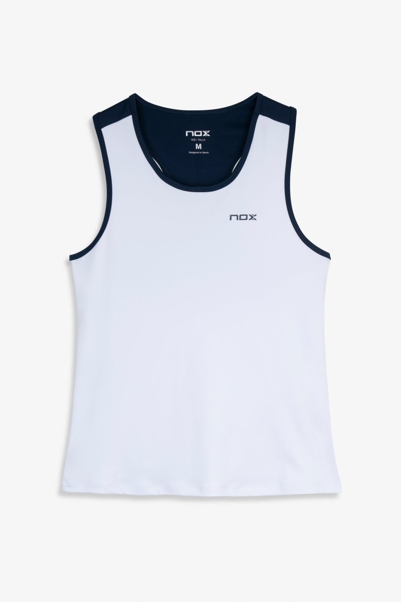 Camiseta Tirantes Mujer TEAM Blanco/Azul - NOXmujerCamisetas