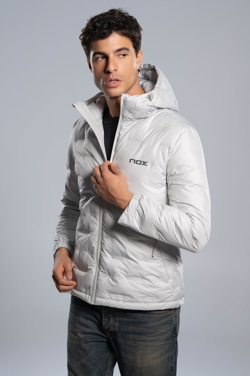 Chaqueta acolchada TEAM gris para hombre - NOXchaqueta deportivaChaqueta deportiva