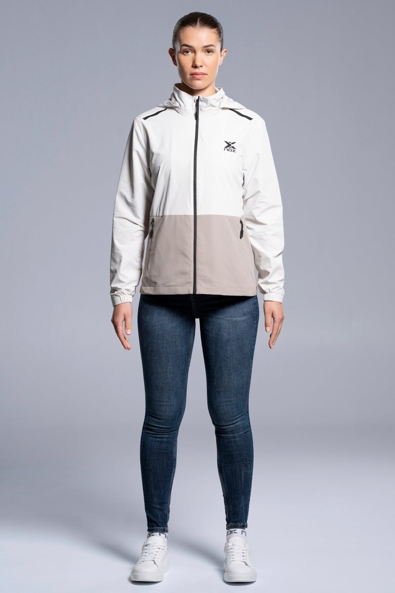 Cortavientos Mujer White Cloud/Cobblestone - NOXcortavientosCortavientos