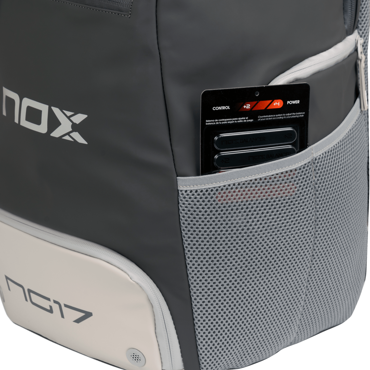 Mochila Beach LUXURY NG17 Black/White by Nico Gianotti - NOXMochilas Beach Tennis