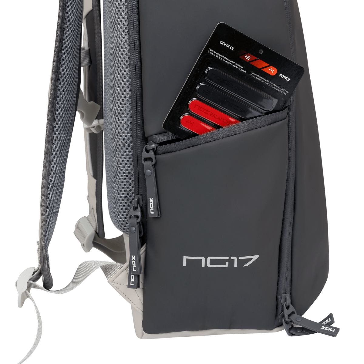 Mochila Beach NG17 STREET Black/White - NOXMochilas Beach Tennis