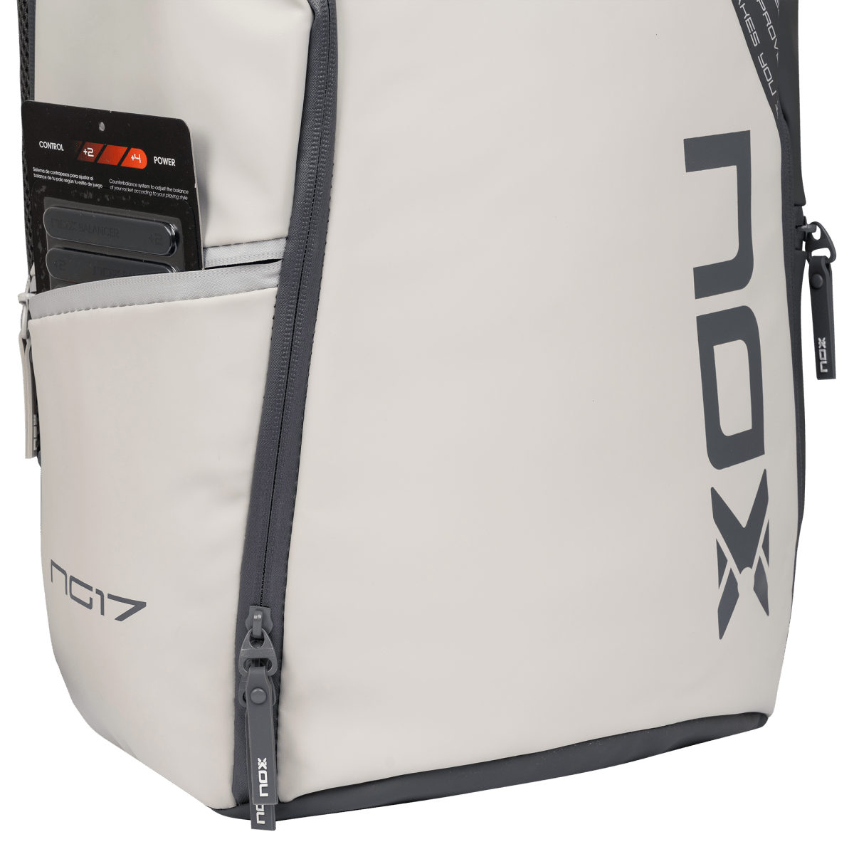 Mochila Beach NG17 STREET White/Black - NOXMochilas Beach Tennis