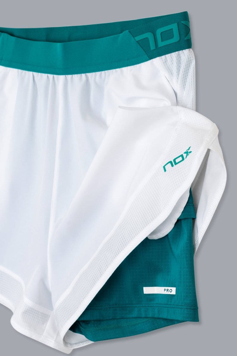 Short Mujer PRO White/Ivy Green - NOXmujerShorts