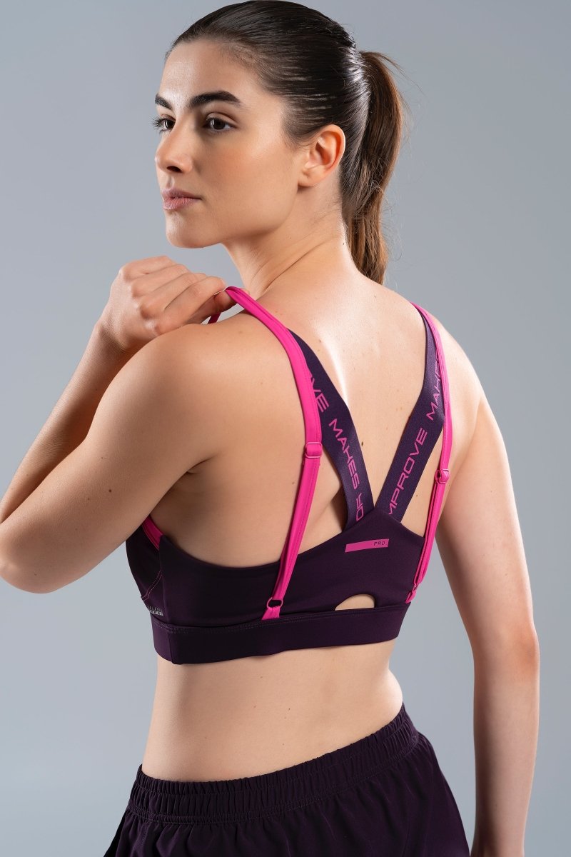 Sujetador Deportivo Mujer PRO Deep Purple - NOXfw25sujetador deportivo