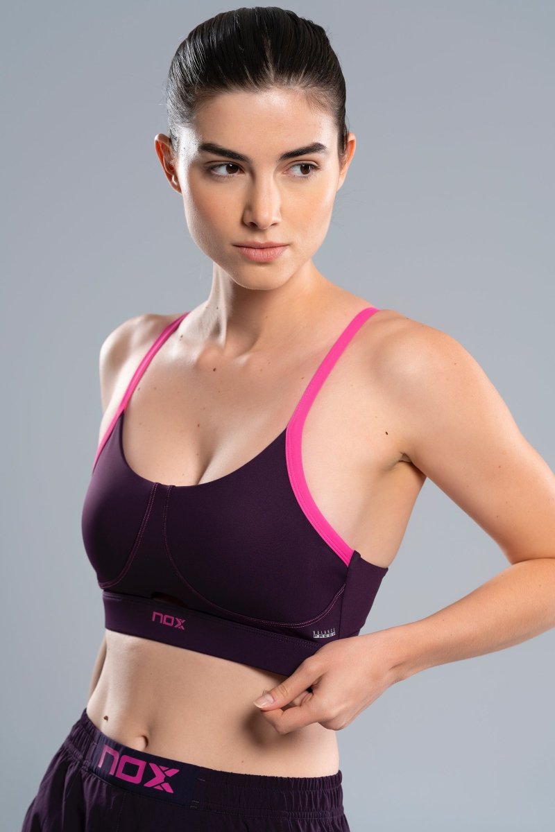 Sujetador Deportivo Mujer PRO Deep Purple - NOXfw25sujetador deportivo