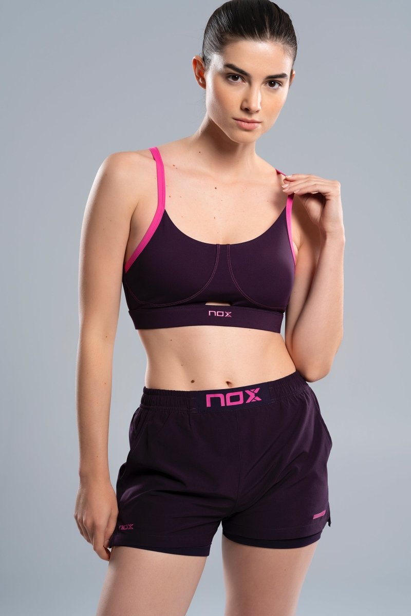 Sujetador Deportivo Mujer PRO Deep Purple - NOXfw25sujetador deportivo