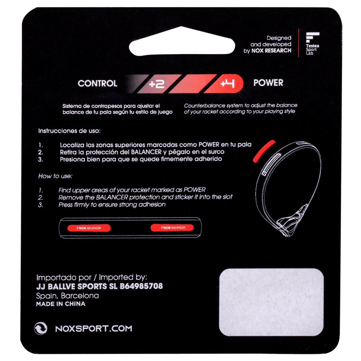 Weight Balancer blister 2 - 4g - NOXAccesorios NOX para pádel y tenisACCESORIOS