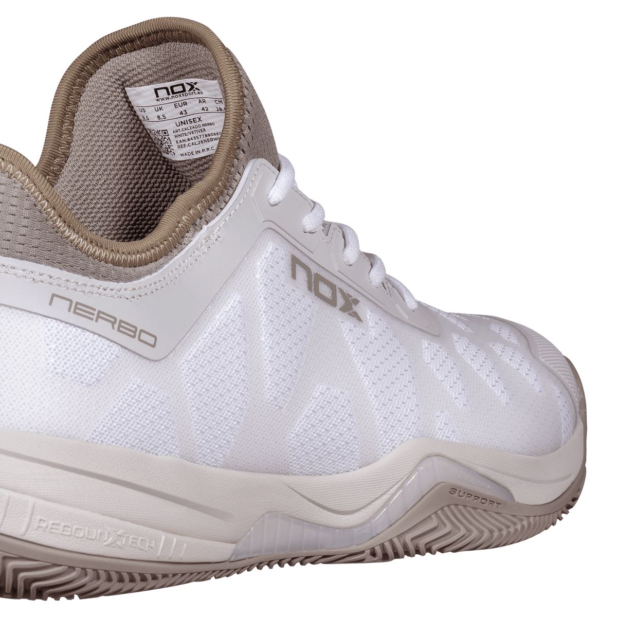 Zapatillas de Pádel NERBO Blanco/Verde Vetiver - NOXZapatillas