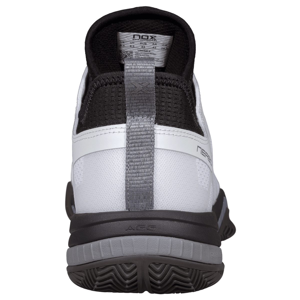 Zapatillas de Pádel NERBO White/Raven - NOX2026Zapatillas