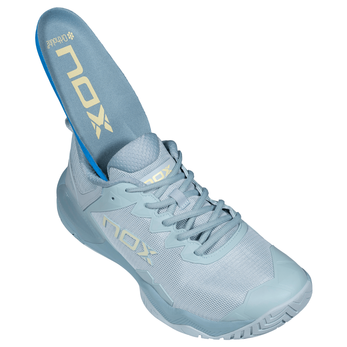 Zapatillas de Pickleball LUX HEXA Sky Blue/Grey Mist - NOXZapatillas Pickleball