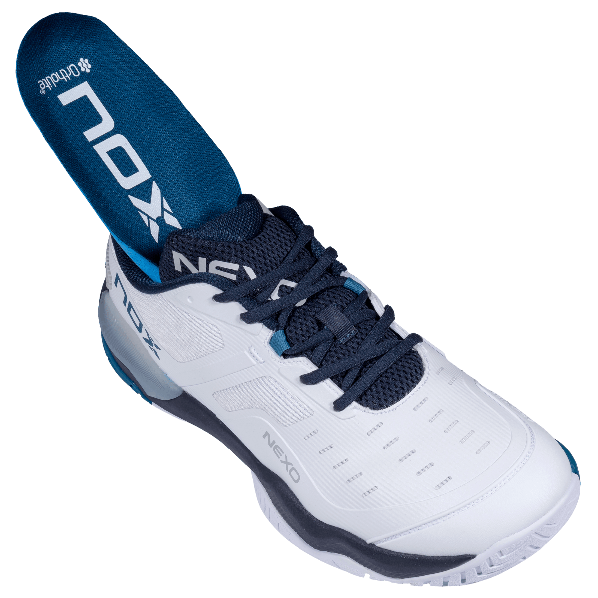 Zapatillas de Pickleball LUX NEXO White/Ink Blue - NOXZapatillas Pickleball
