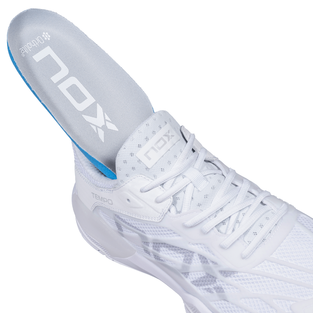 Zapatillas de Pickleball LUX TEMPO White/Violet Grey - NOXZapatillas Pickleball