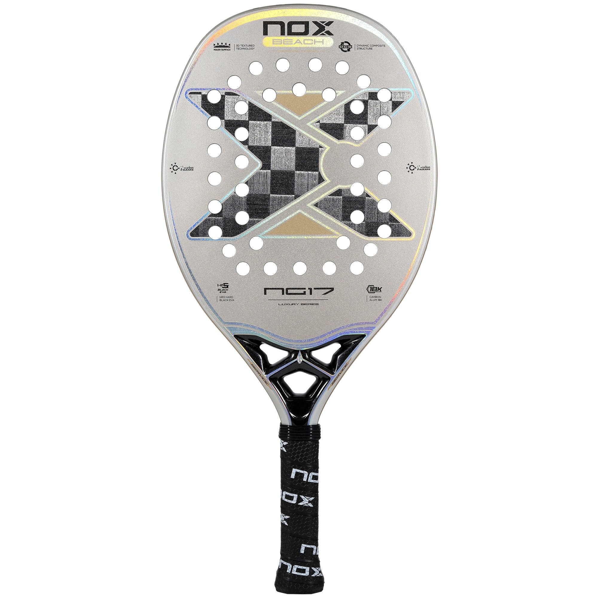 Pala de beach tennis NG17 Luxury 2023. La pala de Nico Gianotti - NOX2022Palas Beach Tennis