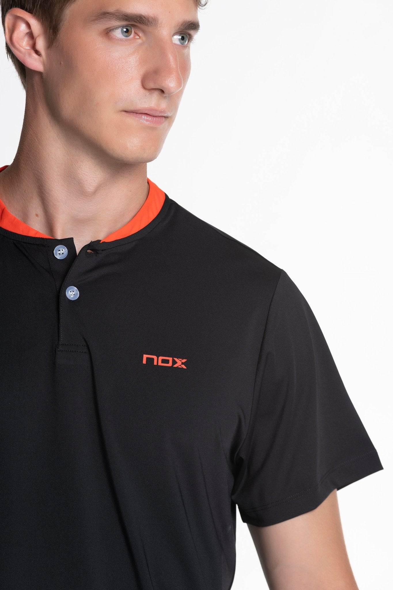 Polo deportivo hombre TEAM REGULAR negro - NOXpadelPolo