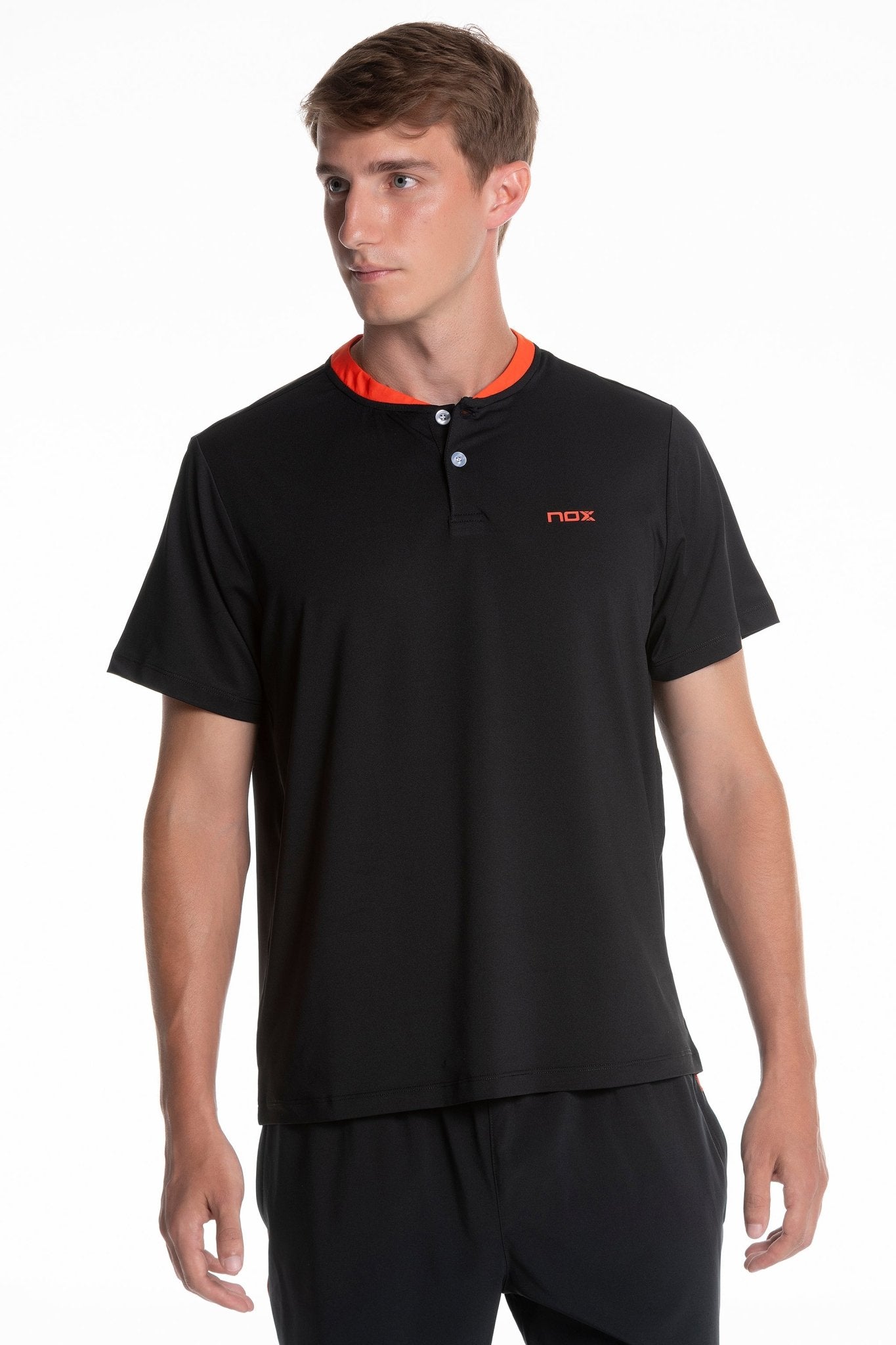 Polo deportivo hombre TEAM REGULAR negro - NOXpadelPolo