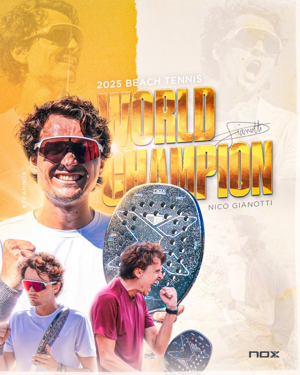 Nico Gianotti se proclama por segunda vez campeón del mundo de Beach Tennis - NOX