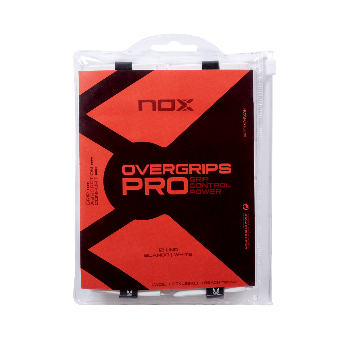 Bolsa 12 Overgrips PRO Lisos Blanco - NOXOvergrips