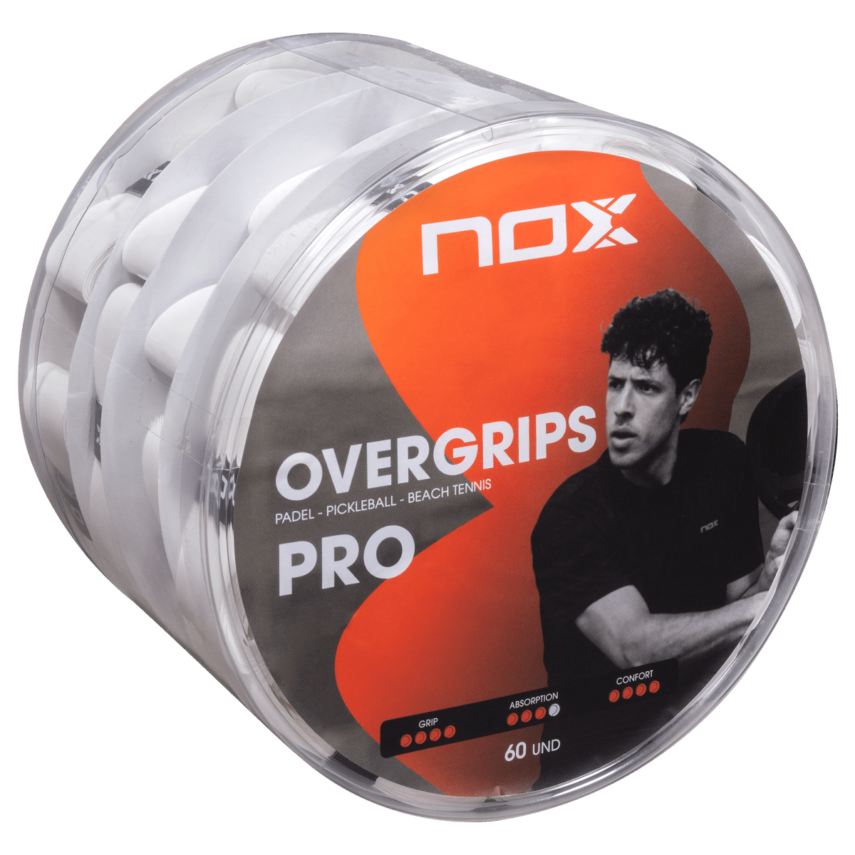 Bote Overgrips PRO blanco liso (60 uds) - NOXovergripsOvergrips