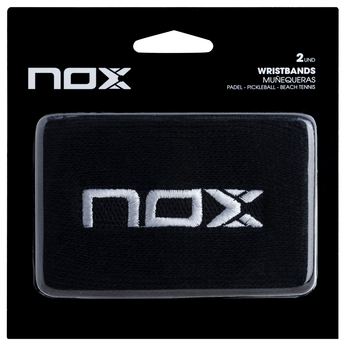 Bolsa 6 pares - Munhequeiras desportivas NOX preto/branco