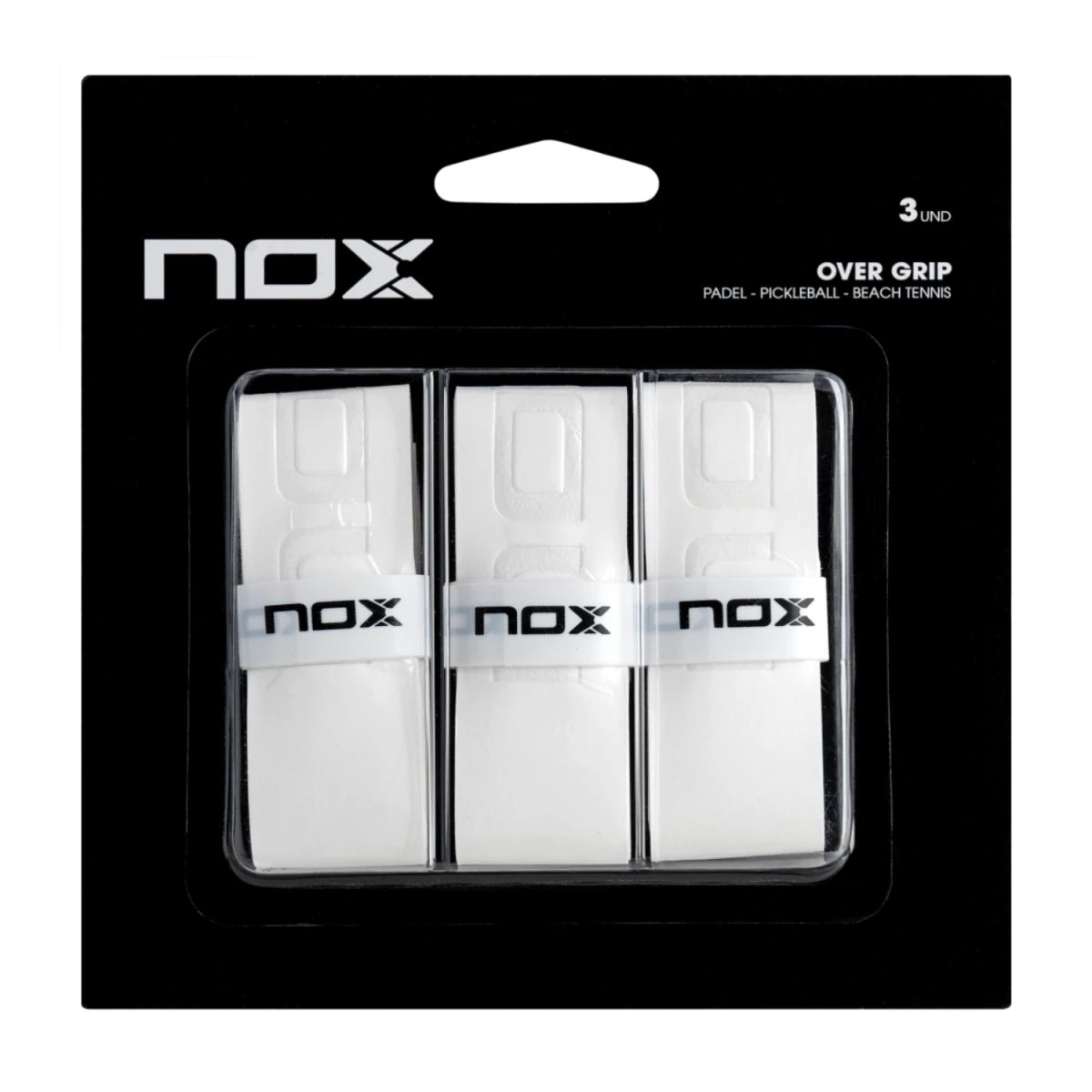 Caja de 6 uds. - Overgrip PRO Blanco Liso (3 Uds/Blister) - NOXAllBolsas/Cajas MKP
