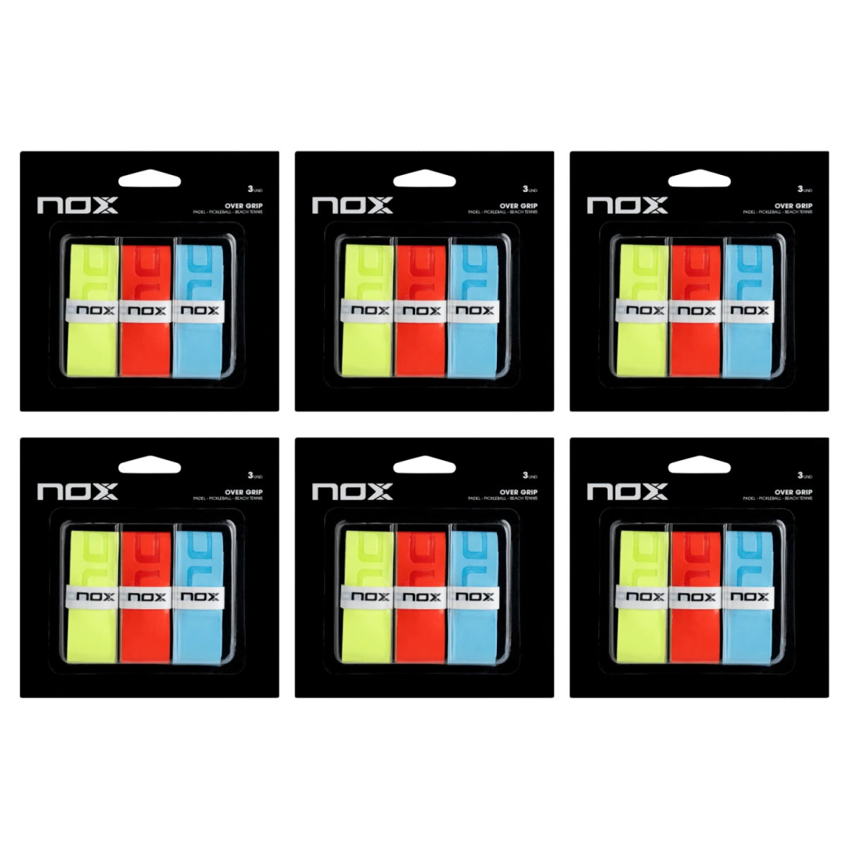 Caja de 6 uds. - Overgrip PRO Colores (3 Uds/Blister) - NOXAllBolsas/Cajas MKP