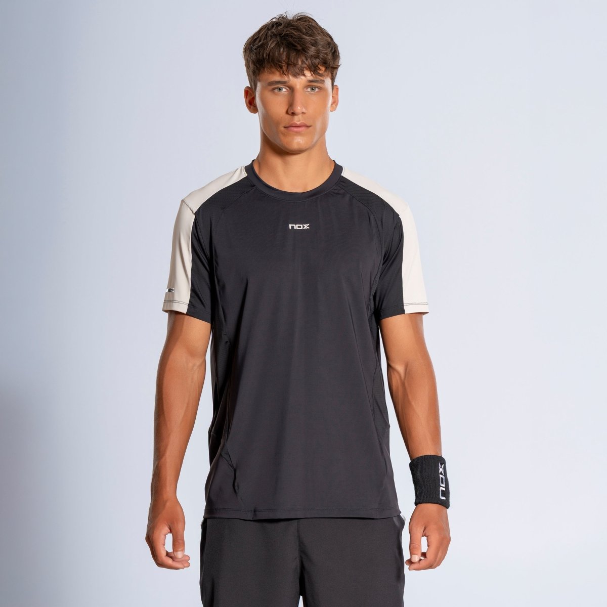 Camiseta Hombre PRO Jet Black/Snowy - NOXCamisetas