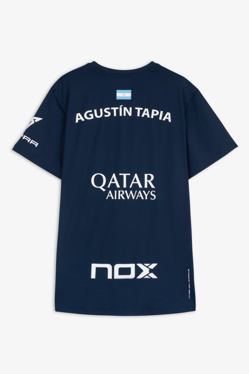 Camiseta Sponsors AT10 Azul Marino de Agustín Tapia - NOXpadelCamisetas
