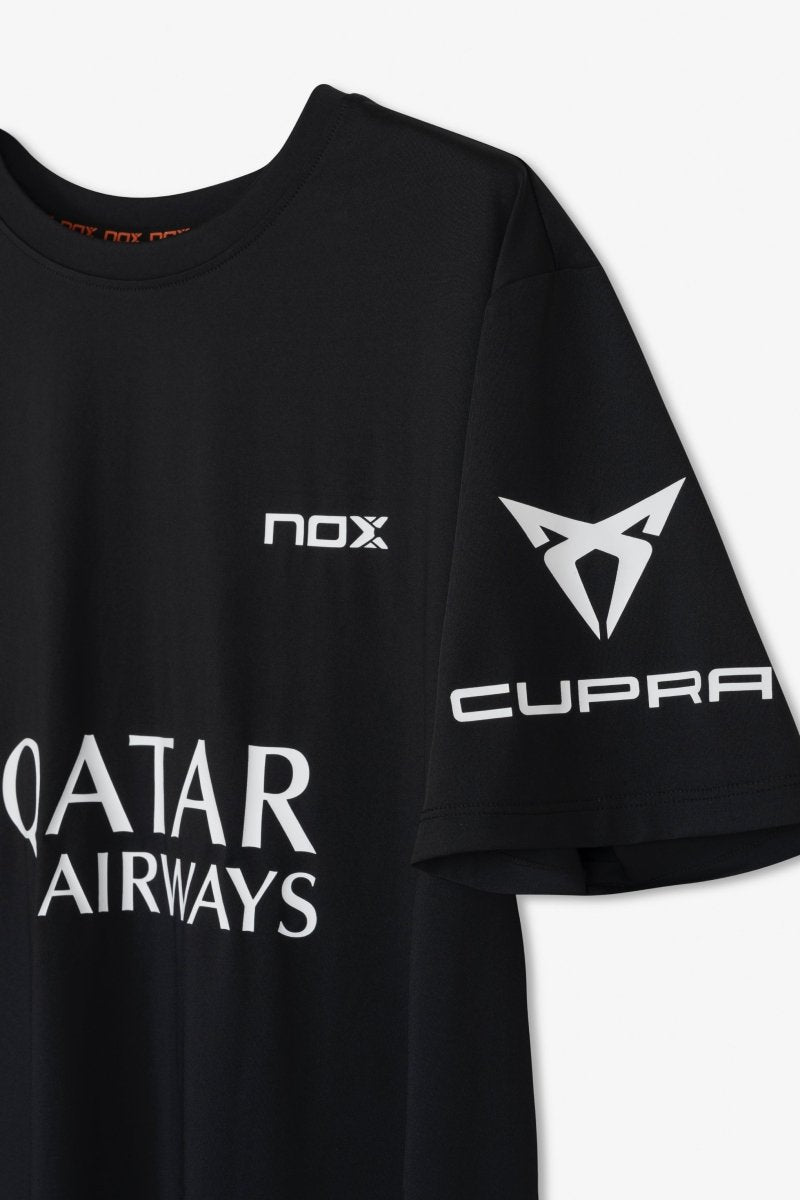 Camiseta Sponsors AT10 Negro de Agustín Tapia - NOXpadelCamisetas