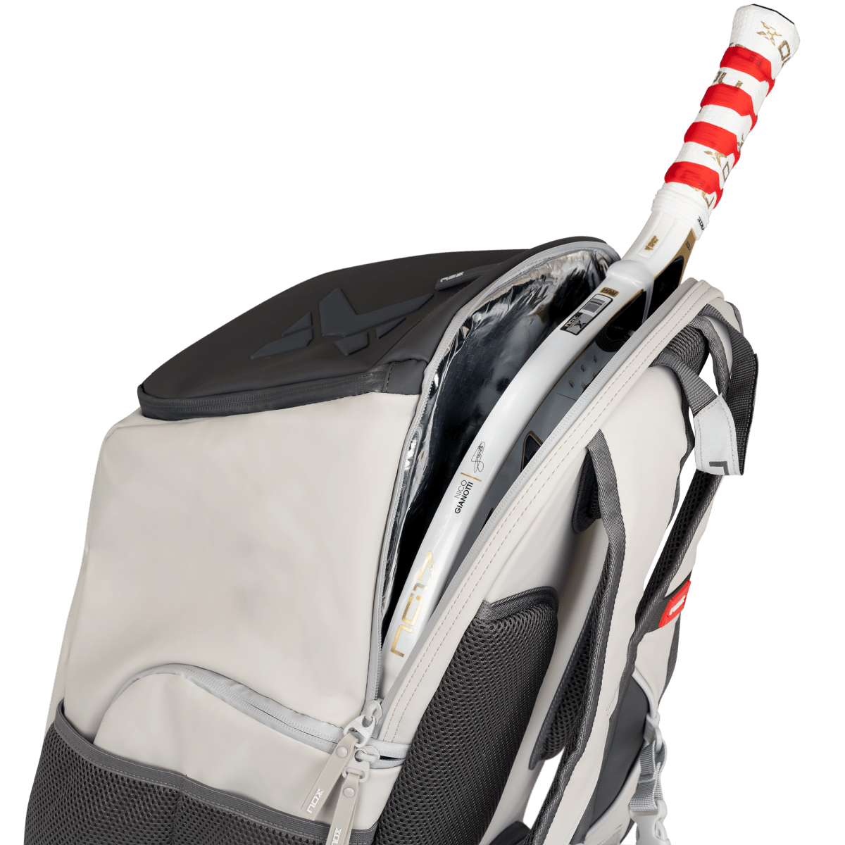 Mochila Beach LUXURY NG17 White/Black by Nico Gianotti - NOXMochilas Beach Tennis