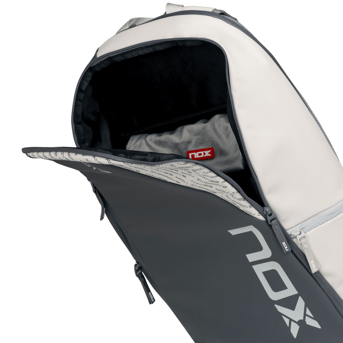 Mochila Beach NG17 STREET Black/White - NOXMochilas Beach Tennis