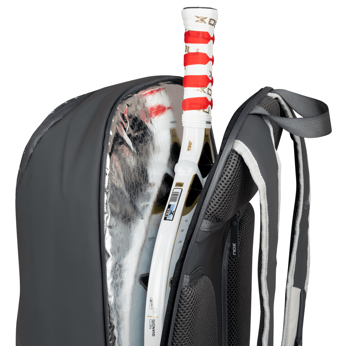 Mochila Beach NG17 STREET White/Black - NOXMochilas Beach Tennis