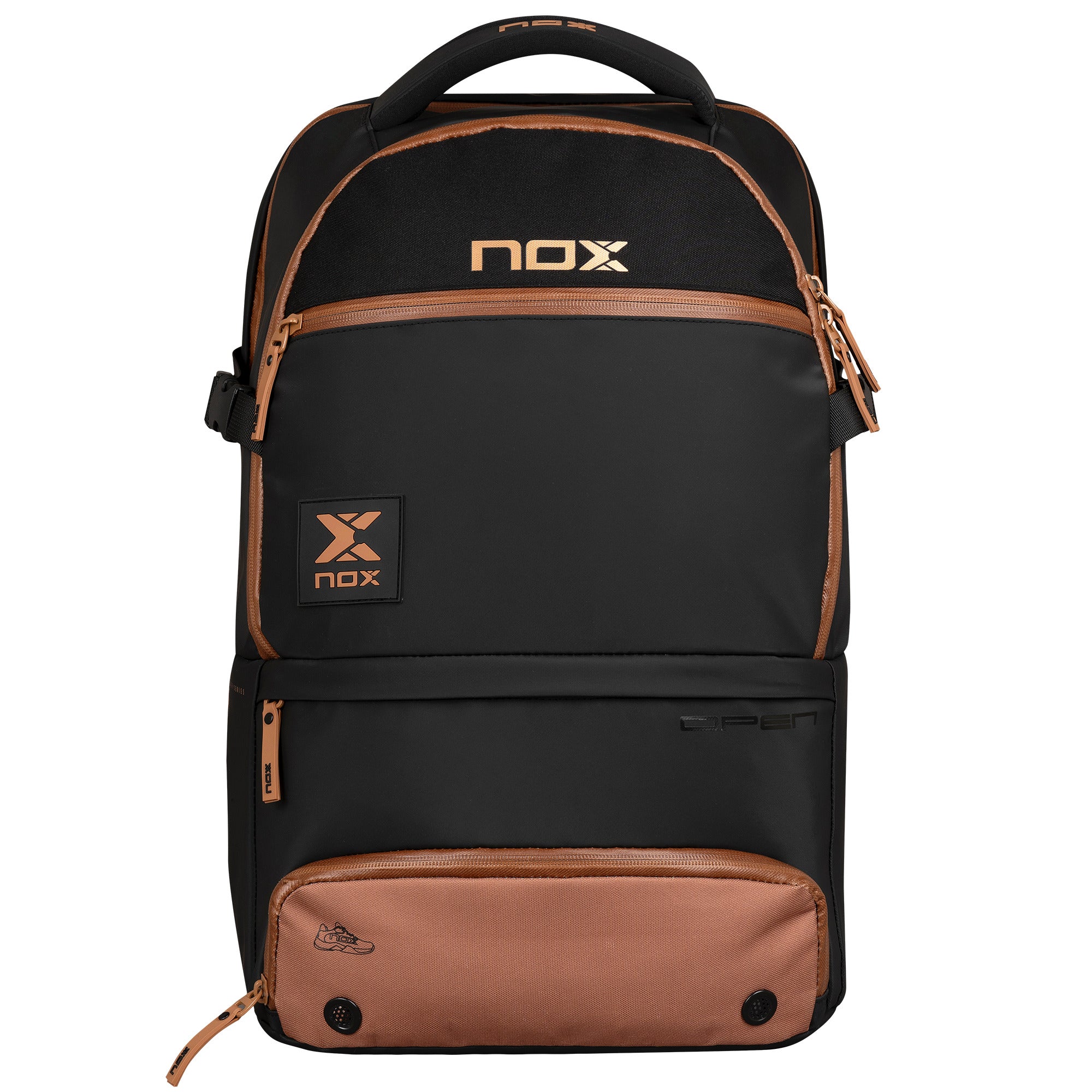 NOX Padel Luxury Open Series Black/Brown 2024 Backpack NOX