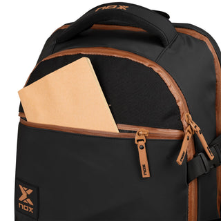 MOCHILA LUXURY OPEN SERIES NEGRO/MARRON - NOX