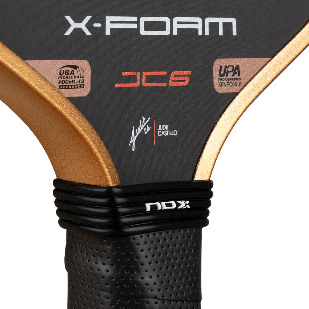 NOX X-FOAM JC6 16 mm Pickleball Paddle | Collab. Judit Castillo NOX X-FOAM JC6 16 mm Pickleball Paddle | Collab. Judit Castillo