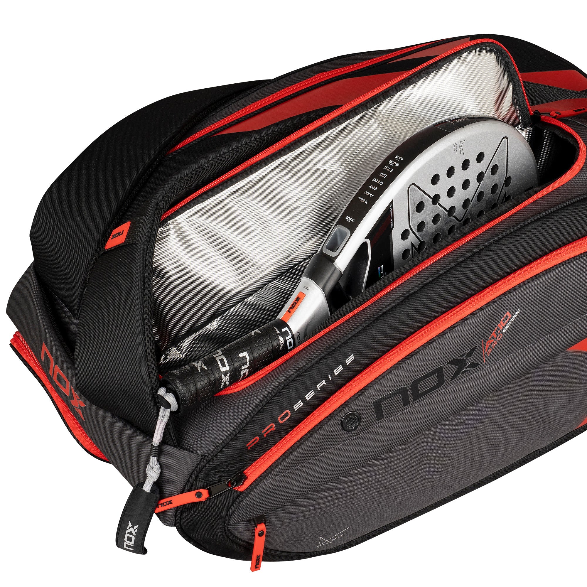 Padel Rack Bag Competition AT10 XXL 2024 Black/Red – NOX