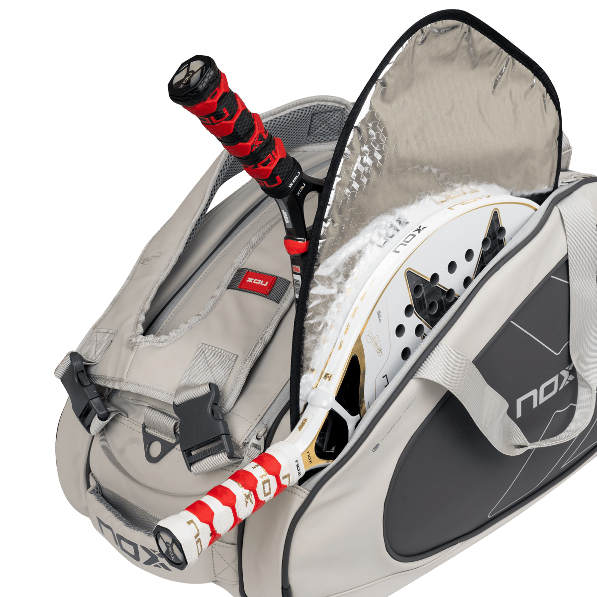 Paletero Beach LUXURY NG17 White/Black by Nico Gianotti - NOXPaleteros Beach Tennis