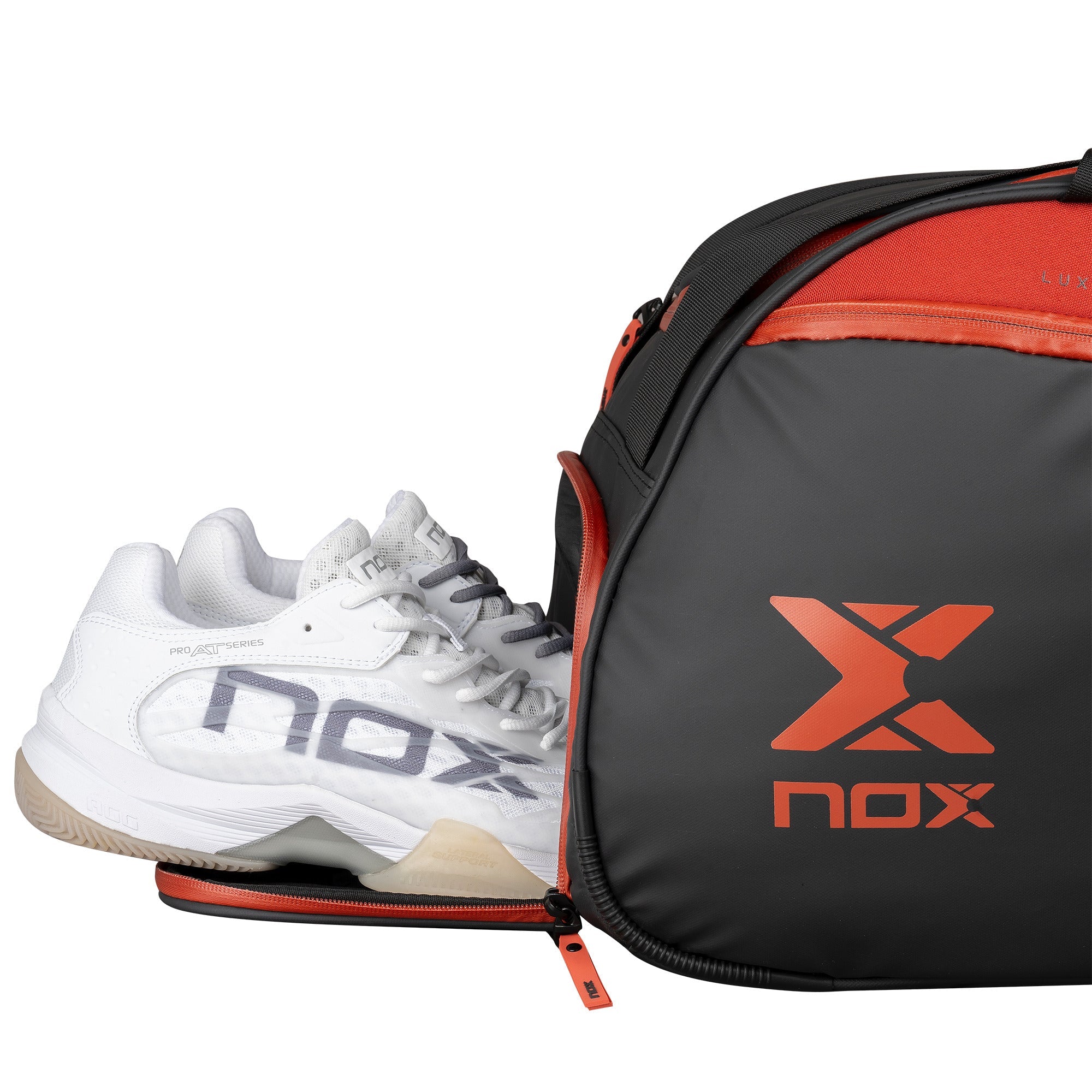 Backpack Nox Luxury Open Series red black 2025 - Zona de Padel Backpack Nox Luxury Open Series red black 2025 - Zona de Padel