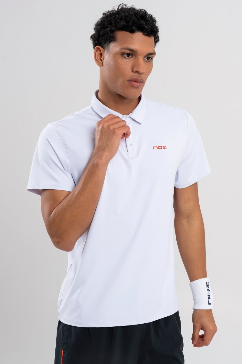 POLO BLANC TEAM REGULAR POUR HOMMES