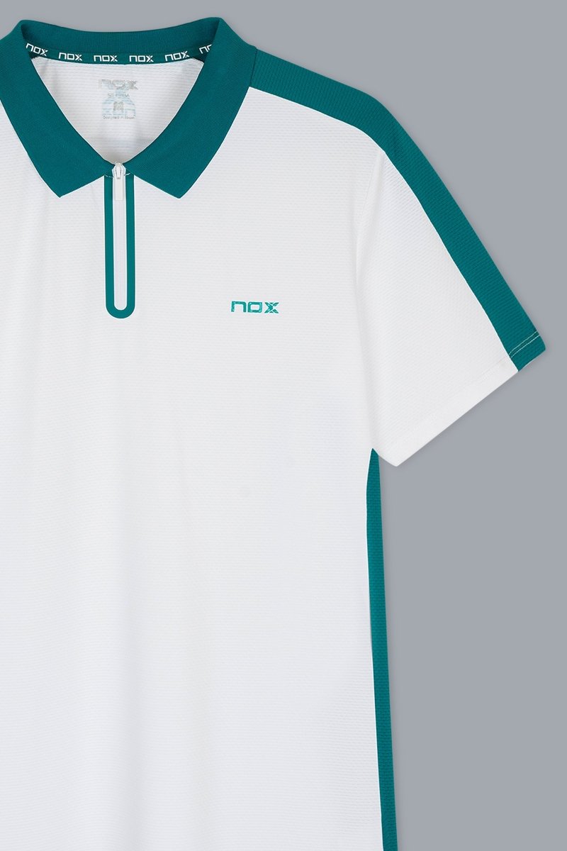 Polo Hombre PRO White/Ivy Green - NOXhombrePolo